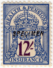 (109) 12/- Blue & Purple (1928)